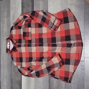 Eden & Olivia Red and Black Plaid Button Down Shirt